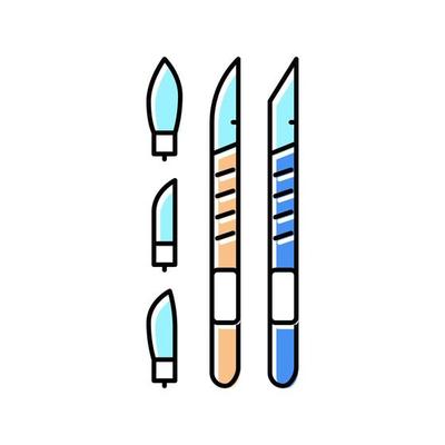 scalpel medical color icon vector illustration