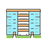 cooperative house color icon vector illustration