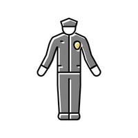 police worker policeman color icon vector illustration