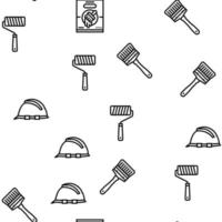 building tool hammer repair drill vector seamless pattern