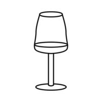 ilustración de vector de icono de línea de copa de vino tinto