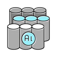 product of aluminium production color icon vector illustration