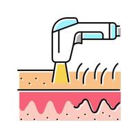 laser depilation device color icon vector illustration