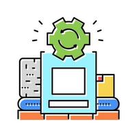 recycle plant color icon vector illustration