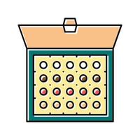 ilustración de vector de icono de color de caja de dulces