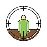 target kill color icon vector illustration