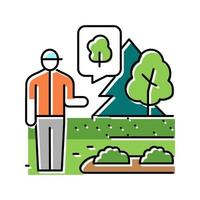 landscaping garden color icon vector illustration