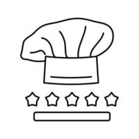 cocinero chef revisión línea icono vector ilustración