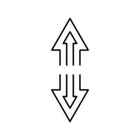 arrow scroll line icon vector illustration