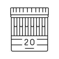 panel 20 drug test line icon vector illustration