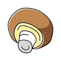 champignon fungi mushroom color icon vector illustration