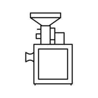 ilustración de vector de icono de línea de equipo de molienda