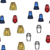 skirt fashion girl dress female vector seamless pattern