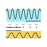 ilustración de vector de icono de color de telecomunicaciones de frecuencia