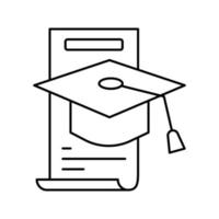 school graduation line icon vector illustration