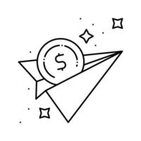 creative financial freedom money line icon vector illustration
