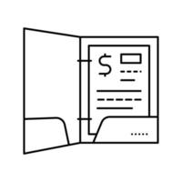 business folder line icon vector illustration