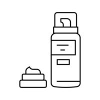 foam for shave line icon vector illustration