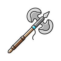 ax weapon color icon vector illustration