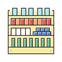 food counter color icon vector flat illustration