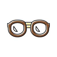 geek glasses frame color icon vector illustration