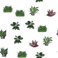 Aquatic Seaweed Natural Plant vector seamless pattern