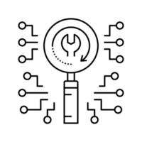 data loss prevention line icon vector illustration