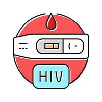 hiv test exam color icon vector illustration