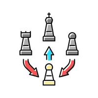 strategy chess color icon vector illustration