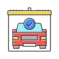 ilustración de vector de icono de color de prueba del día de los conductores