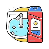 sink cleaner detergent color icon vector illustration