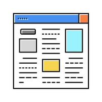 article web information color icon vector illustration