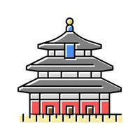 ilustración de vector de icono de color de templo del cielo