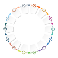 infografía con 14 pasos, procesos u opciones. png