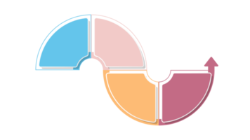 Infografica con 4 passi, processi o opzioni. png