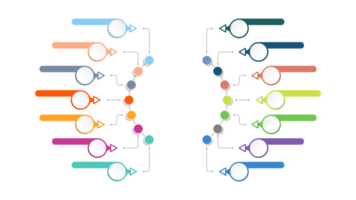 infográfico com 14 etapas, processos ou opções. png