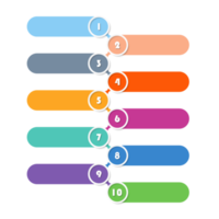 infográfico com 10 etapas, processos ou opções. png