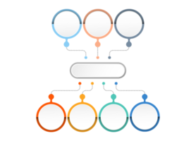 Infografica con 7 passi, processi o opzioni. png