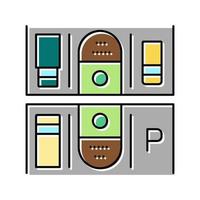 multi-location management services color icon vector illustratio