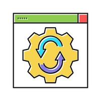 web site optimize color icon vector illustration