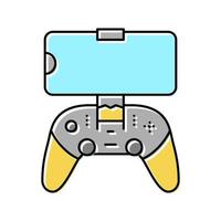 controlador de gamepad para ilustración de vector de icono de color de teléfono