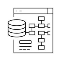 digital processing line icon vector illustration flat