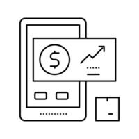 demand forecasting and sales planning line icon vector illustration