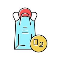 oxygen mask package color icon vector illustration