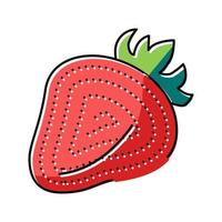 strawberry berry color icon vector illustration