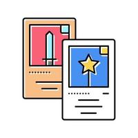 card game geek color icon vector illustration