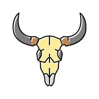 skull bull color icon vector illustration