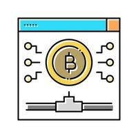 digital token color icon vector illustration