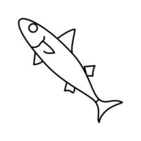chub mackerel line icon vector illustration