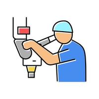 microsurgery doctor work color icon vector illustration